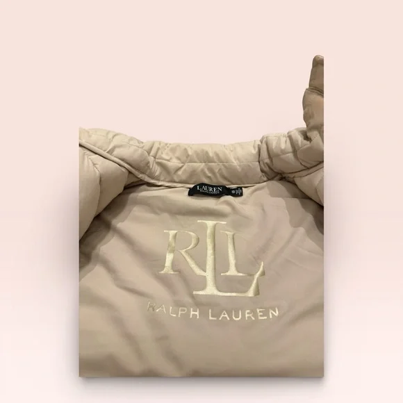 Lauren Ralph Lauren Puffer Jacket Beige - Picture 5 of 9